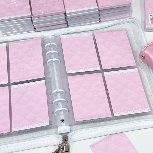 MINS STUDIOS Plush Pink Binder Pocket Paper