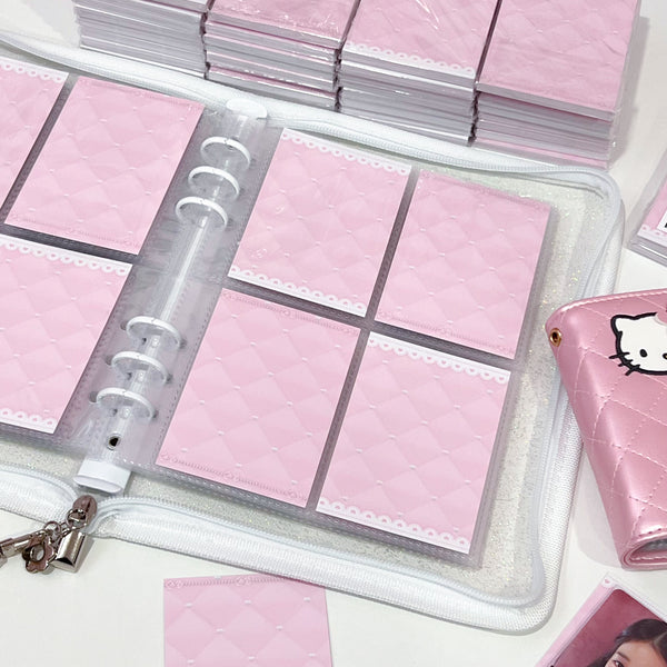 MINS STUDIOS Plush Pink Binder Pocket Paper