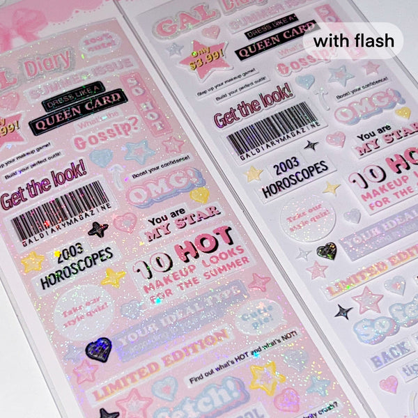 MINS STUDIOS Gal Diary Deco Sticker