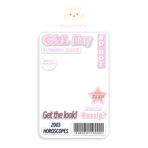 MINS STUDIOS Gal Diary Deco Frame