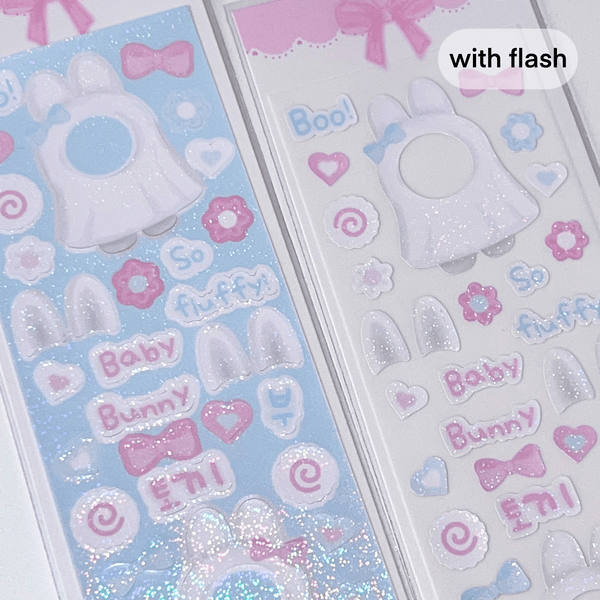 MINS STUDIOS Ghost Bunny Deco Sticker