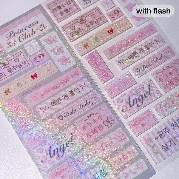 MINS STUDIOS Hime Gyaru Mini Label Sticker