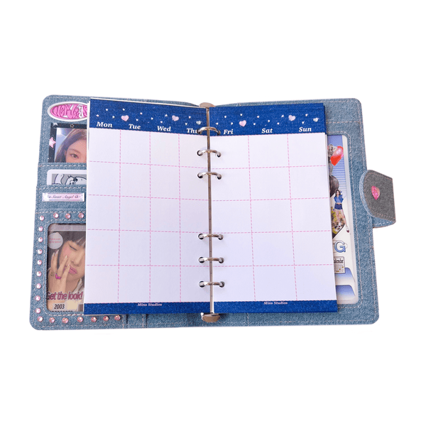 A6 Denim Monthly Binder Refill