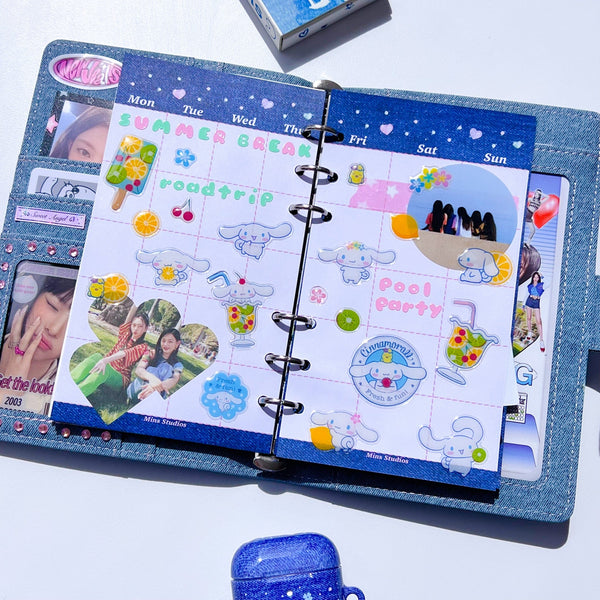 A6 Denim Monthly Binder Refill