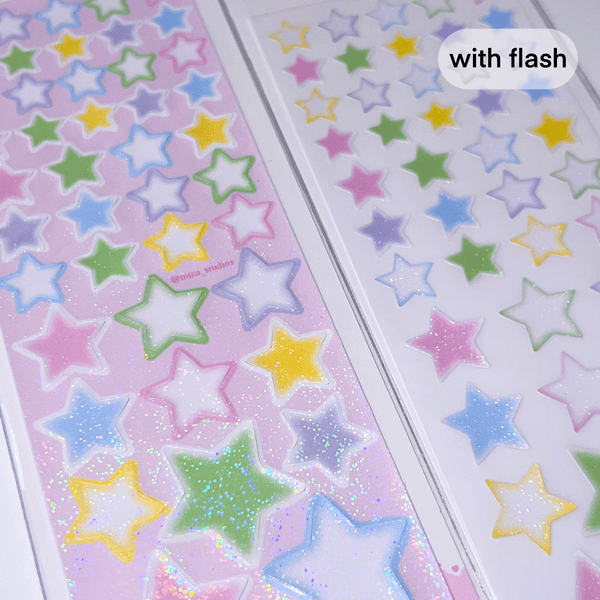 MINS STUDIOS Pastel Stars Deco Sticker