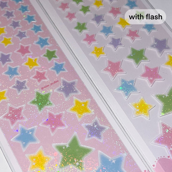 MINS STUDIOS Pastel Stars Deco Sticker *2025 renewal*