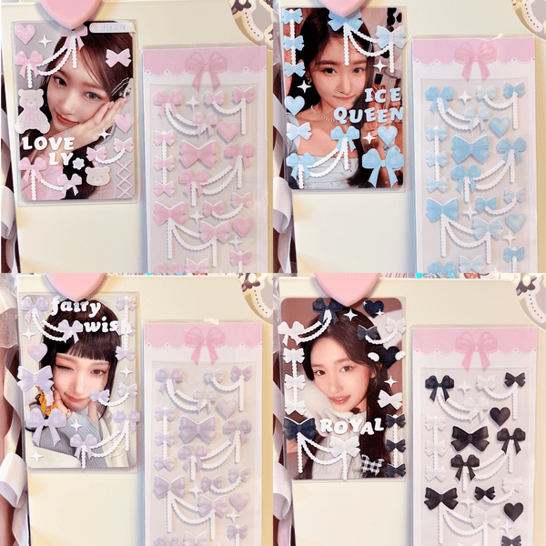 MINS STUDIOS Ribbon Bow Deco Sticker