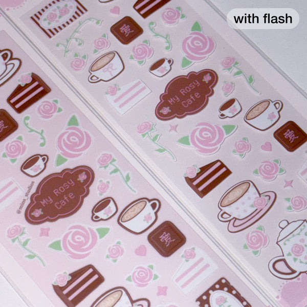 MINS STUDIOS Rosy Cafe Deco Sticker