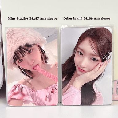 MINS STUDIOS [58x87mm] Clear Ultra-Hard Photocard Sleeves (140 microns –  Mins Studios
