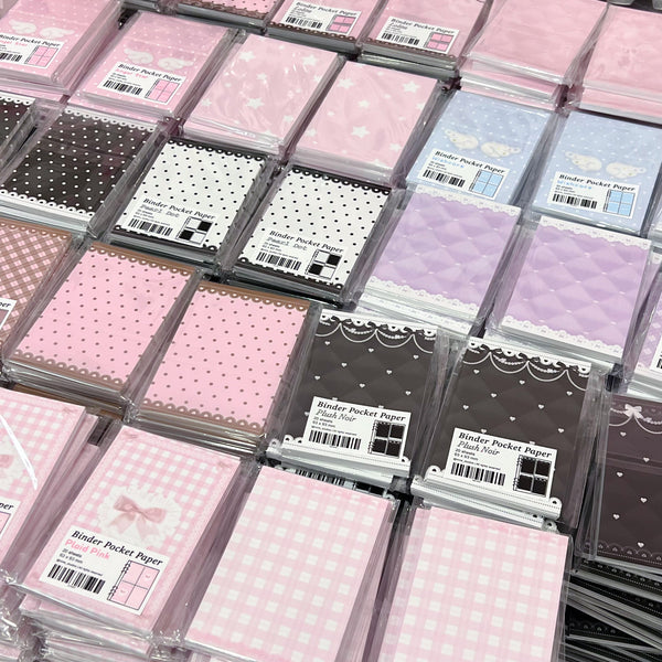 MINS STUDIOS Pink Cocoa Binder Pocket Paper