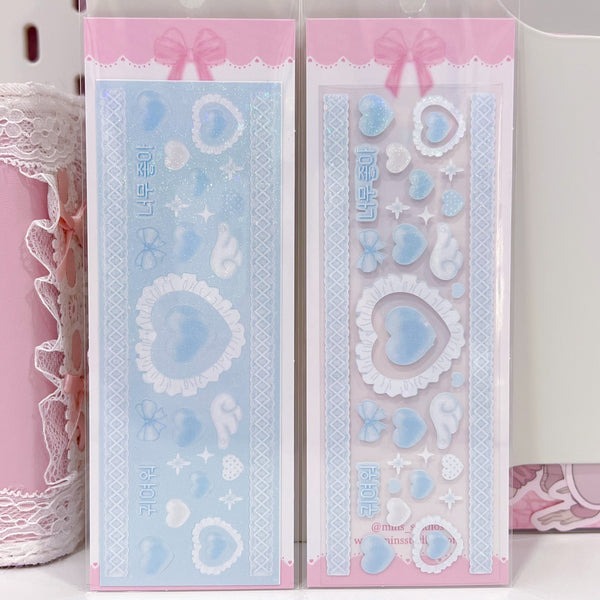 MINS STUDIOS Blue Valentine Deco Sticker