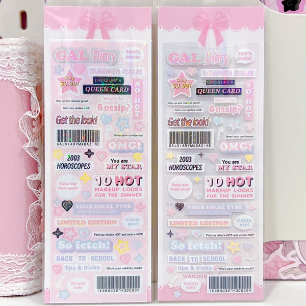 MINS STUDIOS Gal Diary Deco Sticker