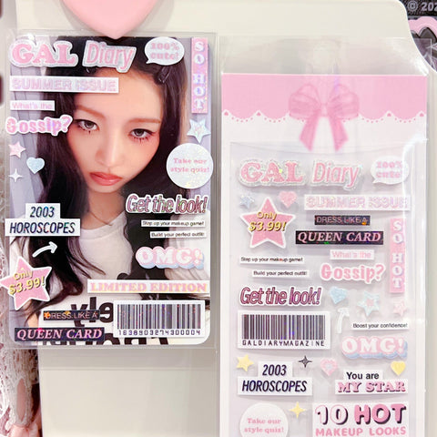 MINS STUDIOS Gal Diary Deco Sticker