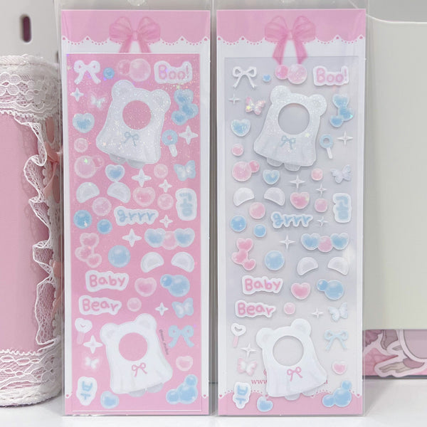 MINS STUDIOS Ghost Bear Deco Sticker