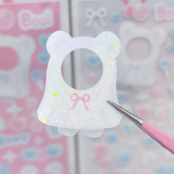 MINS STUDIOS Ghost Bear Deco Sticker