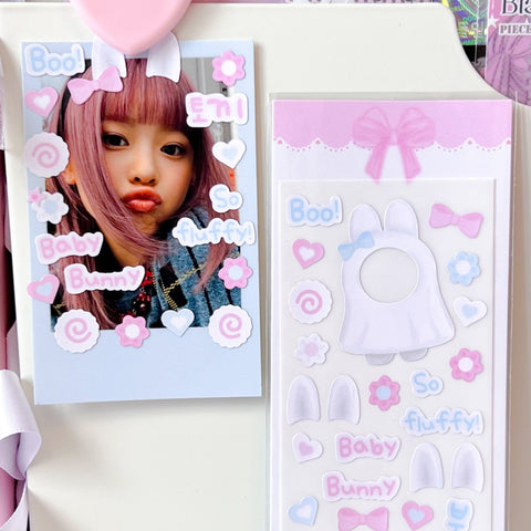 MINS STUDIOS Ghost Bunny Deco Sticker