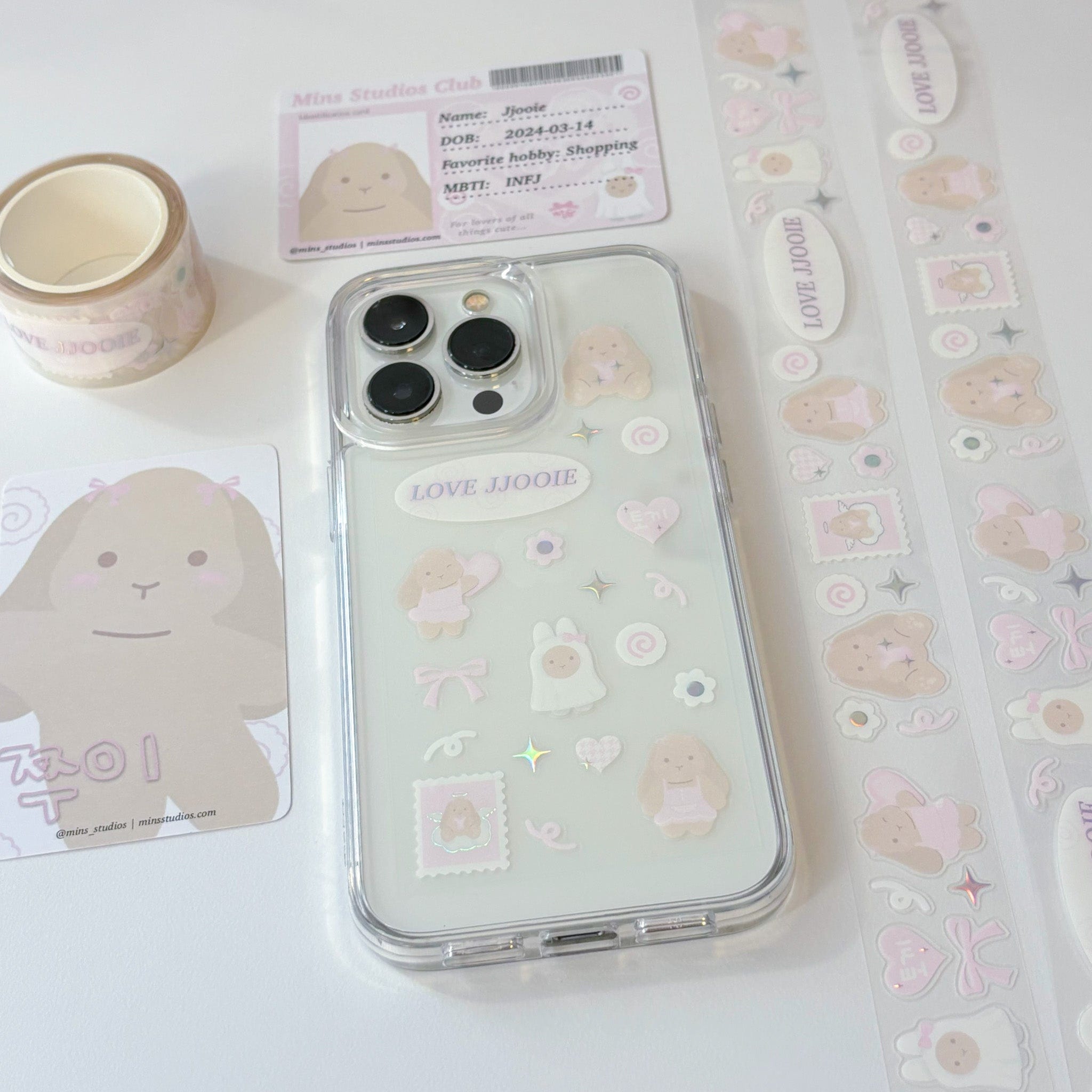 MINS STUDIOS Jjooie Bunny Sticker Roll