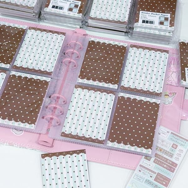 MINS STUDIOS Mint Choco Binder Pocket Paper