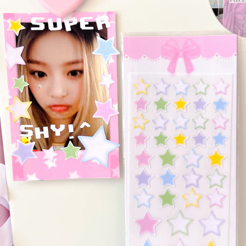 MINS STUDIOS Pastel Stars Deco Sticker