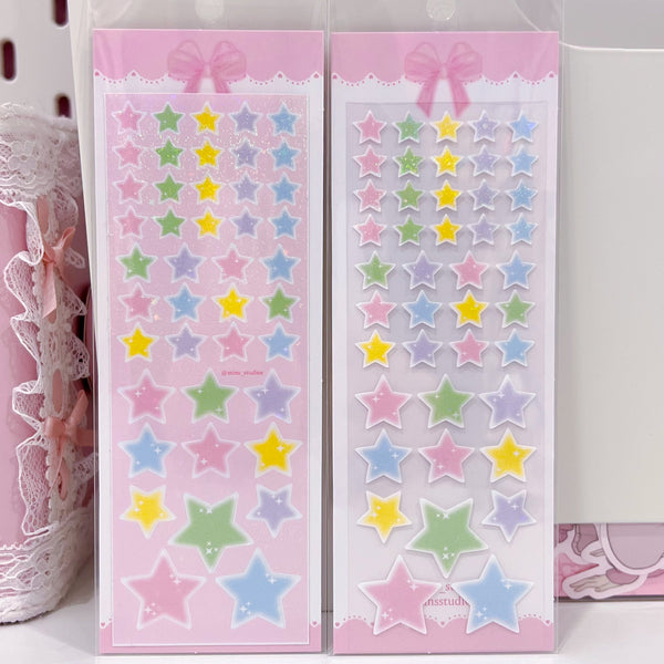 MINS STUDIOS Pastel Stars Deco Sticker *2025 renewal*