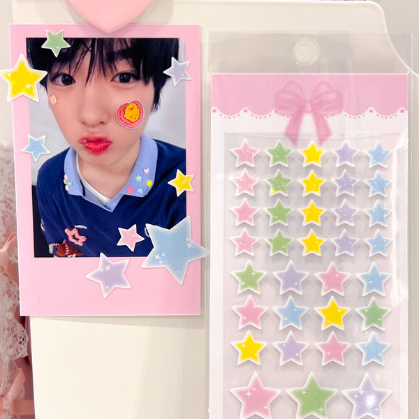 MINS STUDIOS Pastel Stars Deco Sticker *2025 renewal*