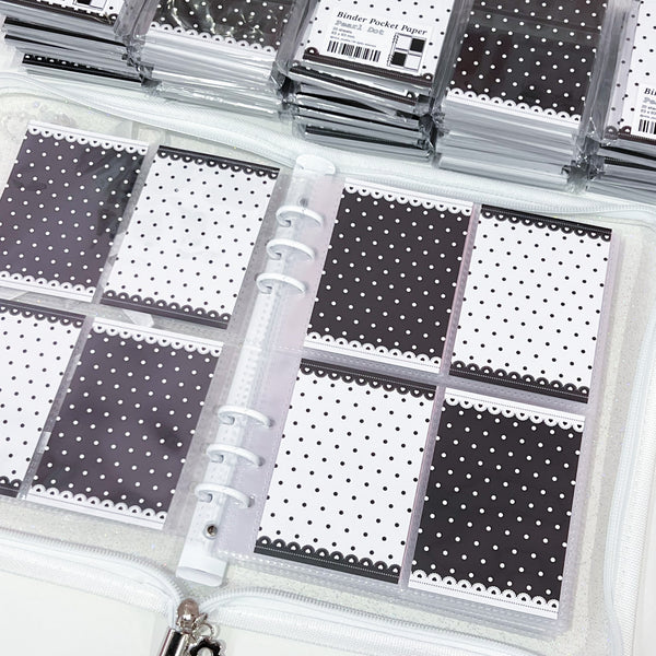 MINS STUDIOS Pearl Dot Binder Pocket Paper