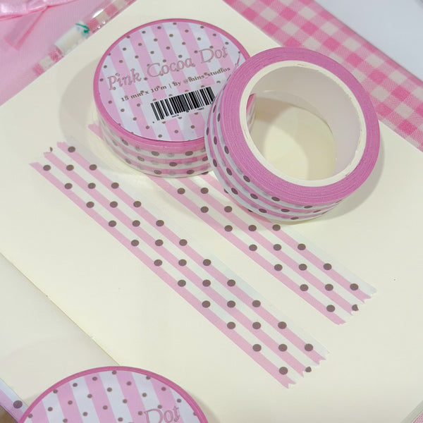 Pink Cocoa Dot Washi Tape *coming soon*