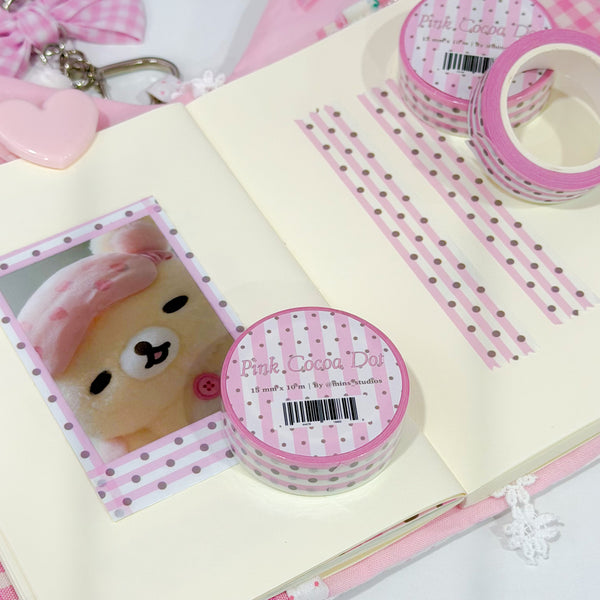 Pink Cocoa Dot Washi Tape *coming soon*