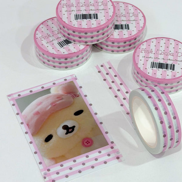 Pink Cocoa Dot Washi Tape *coming soon*