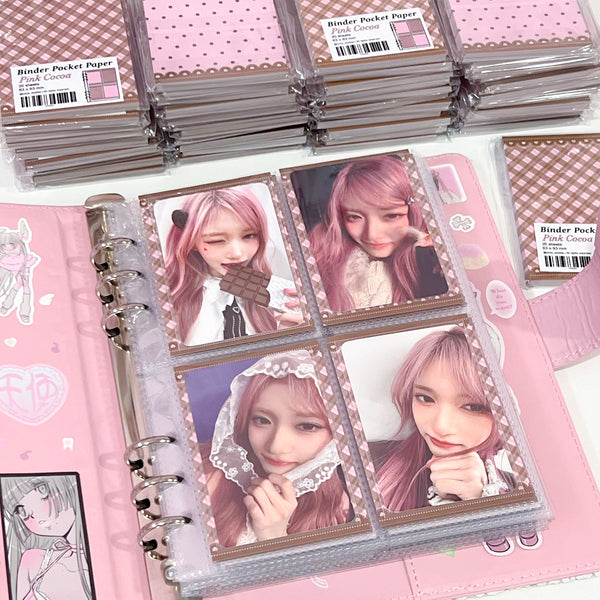 MINS STUDIOS Pink Cocoa Binder Pocket Paper