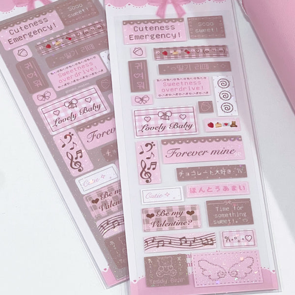 MINS STUDIOS Pink Cocoa Deco Sticker