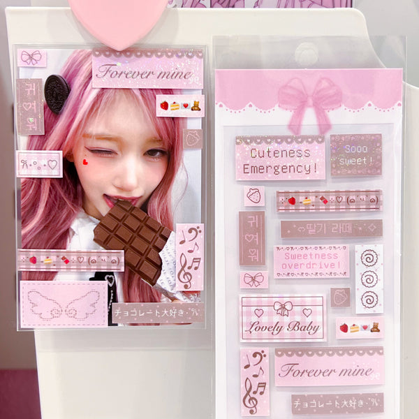 MINS STUDIOS Pink Cocoa Deco Sticker