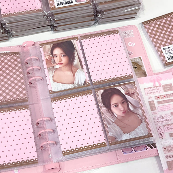 MINS STUDIOS Pink Cocoa Binder Pocket Paper