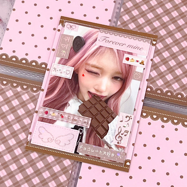 MINS STUDIOS Pink Cocoa Binder Pocket Paper