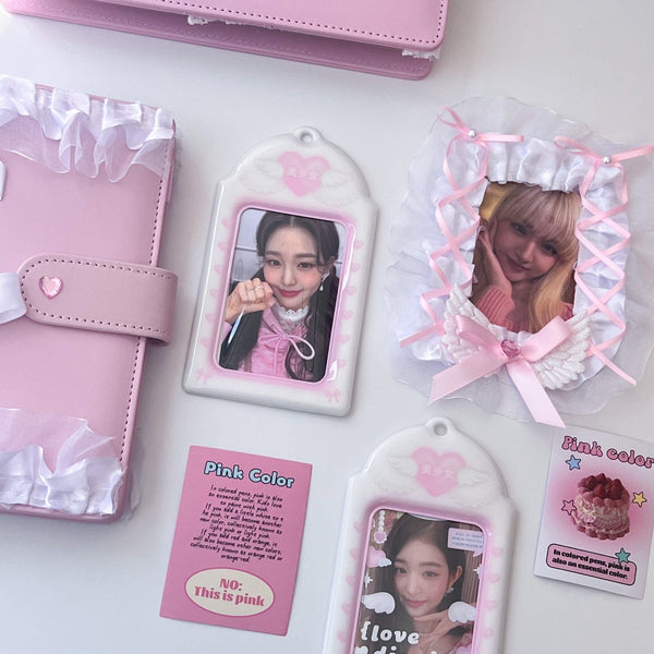 MINS STUDIOS Pink Lover Card Holder