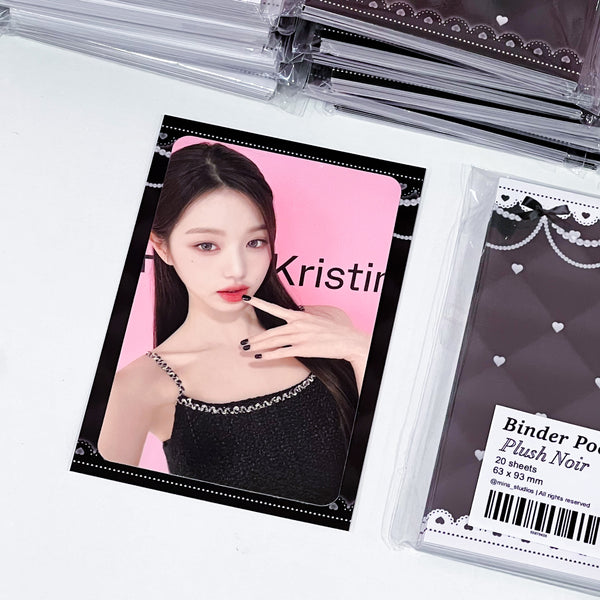 MINS STUDIOS Plush Noir Binder Pocket Paper