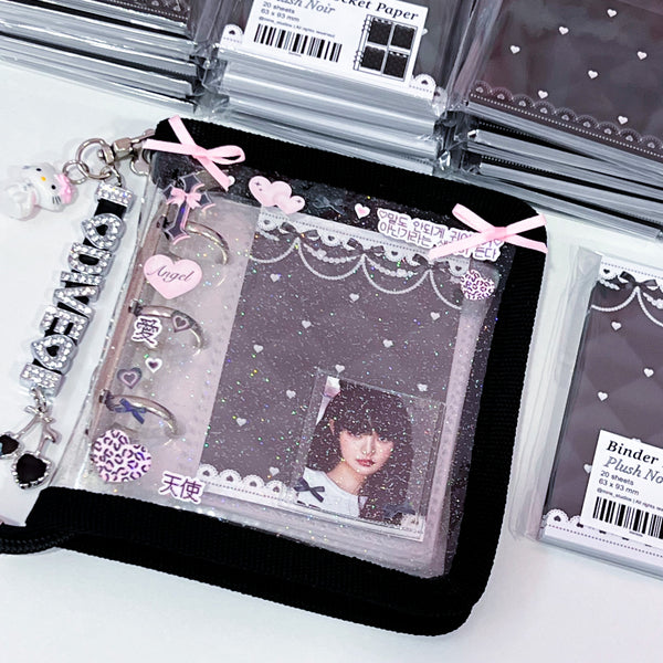 MINS STUDIOS Plush Noir Binder Pocket Paper