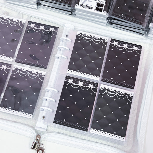 MINS STUDIOS Plush Noir Binder Pocket Paper