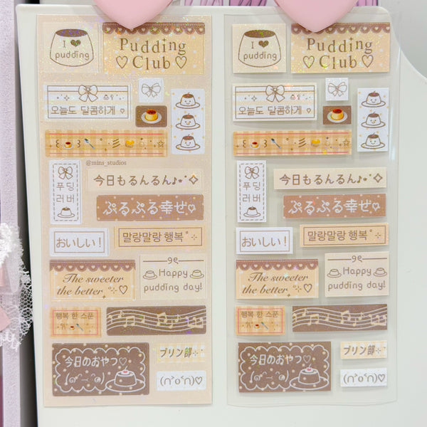 MINS STUDIOS Pudding Club Mini Label Sticker *coming soon*