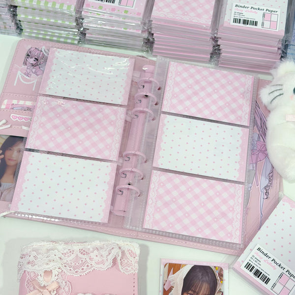 MINS STUDIOS Rosy Lullaby Binder Pocket Paper