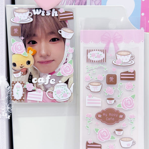 MINS STUDIOS Rosy Cafe Deco Sticker