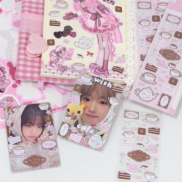 MINS STUDIOS Rosy Cafe Deco Sticker