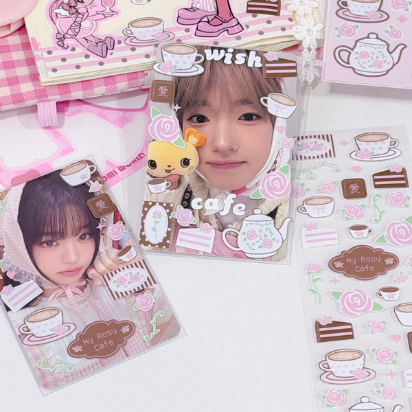 MINS STUDIOS Rosy Cafe Deco Sticker