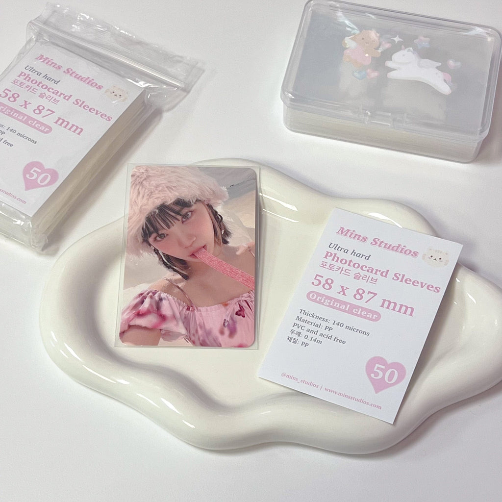 card sleeves 55x85 Popcorn Games Premium these thicker sleeves are enhanced to deliver brilliant protection 200 Pcs Kpop Photocard Sleeves