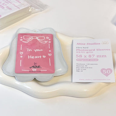 MINS STUDIOS [58x87mm] Clear Ultra-Hard Photocard Sleeves (140 microns   Mins Studios