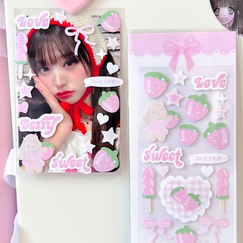 MINS STUDIOS Strawberry Deco Sticker
