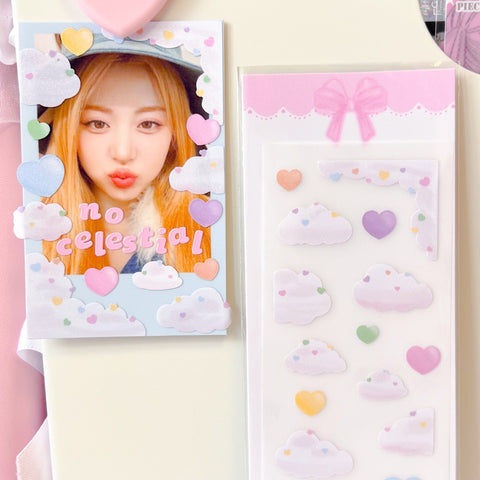 MINS STUDIOS Sweetheart Clouds Sticker