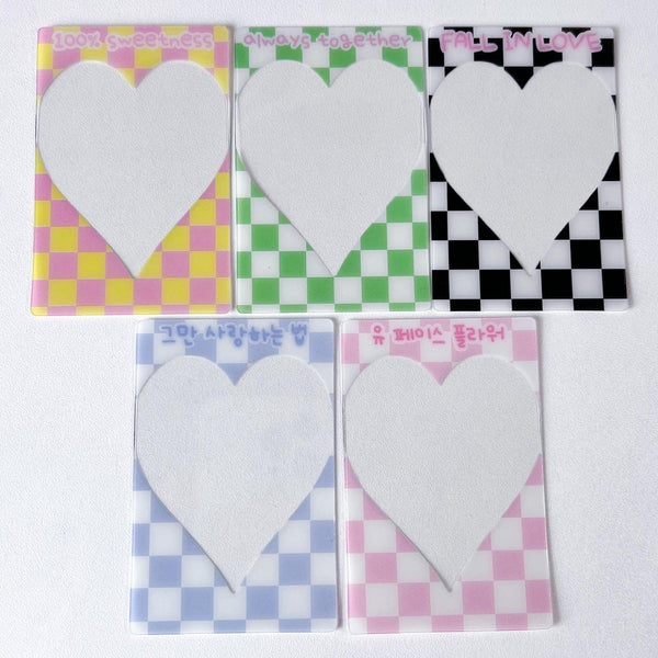 MINS STUDIOS Checkered Heart Deco Frame Card