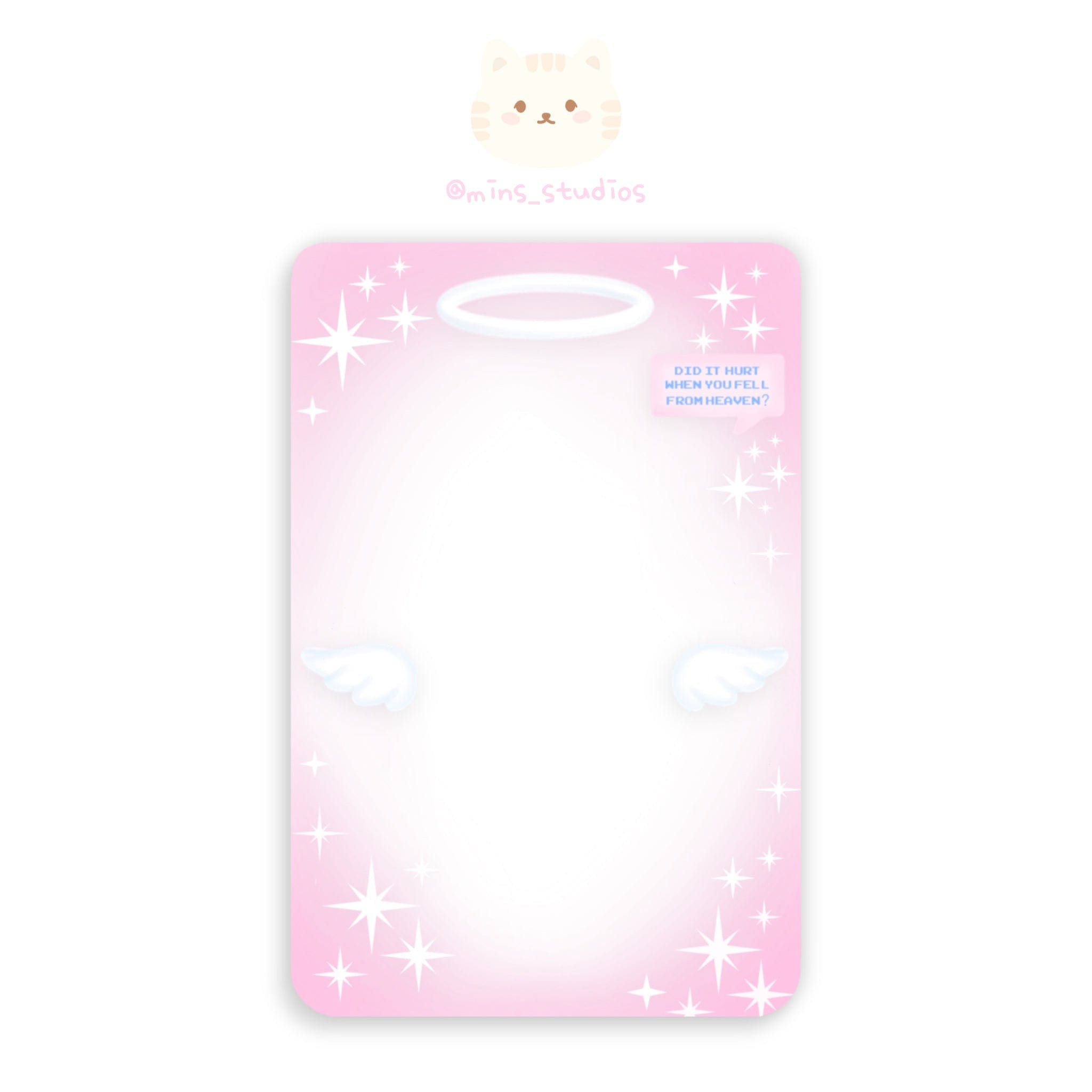 MINS STUDIOS Pink Angel Deco Frame