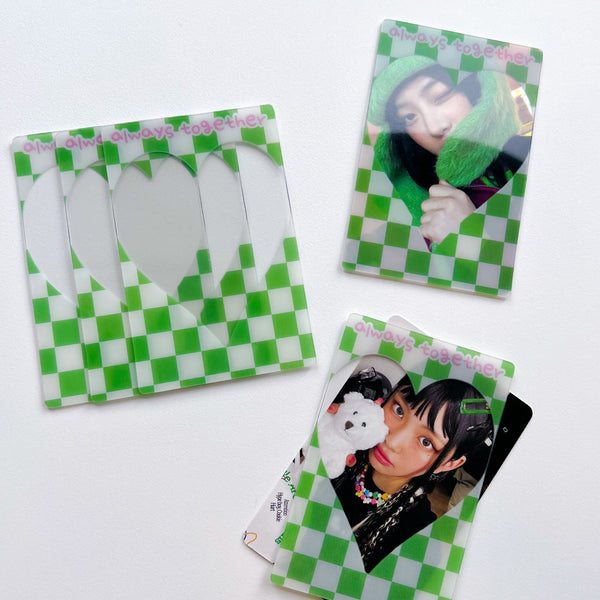 MINS STUDIOS Checkered Heart Deco Frame Card